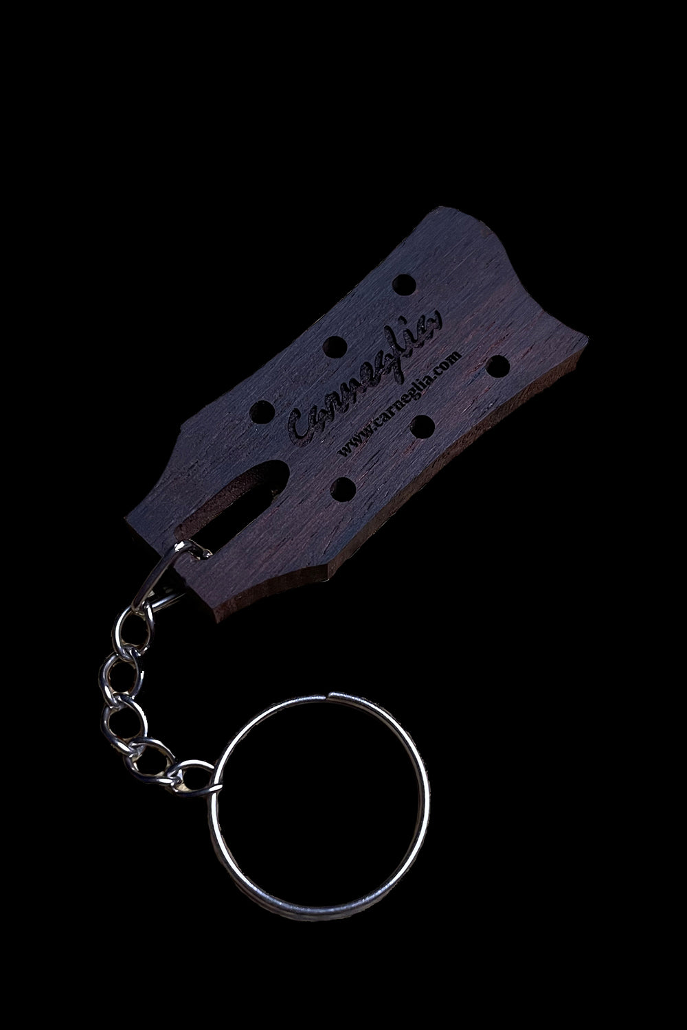 Carneglia Brazillian Rosewood Headstock Keychain