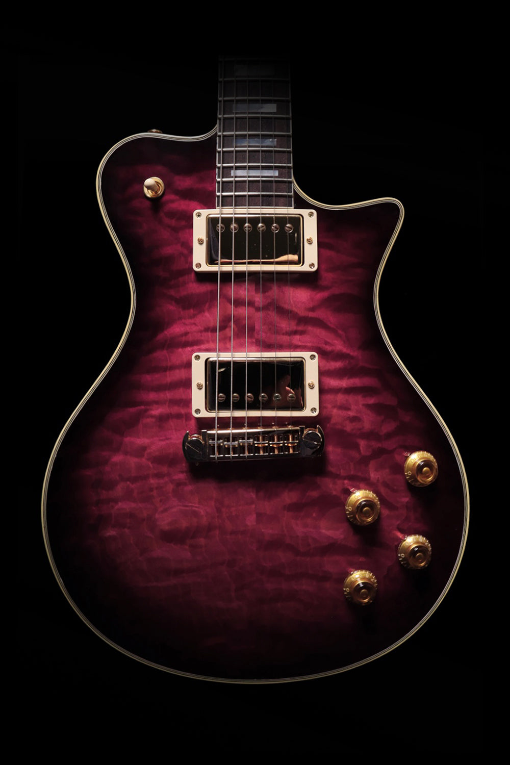 Carneglia Master Series Stallion Standard Electric Guitar with Brazilian Rosewood - Mauve Burst