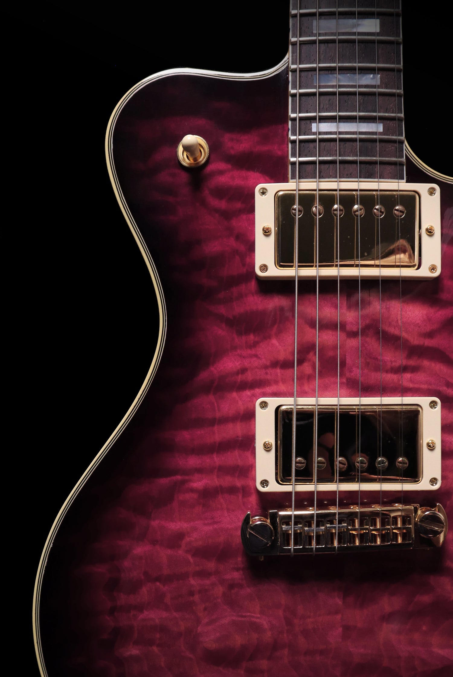 Carneglia Master Series Stallion Standard Electric Guitar with Brazilian Rosewood - Mauve Burst