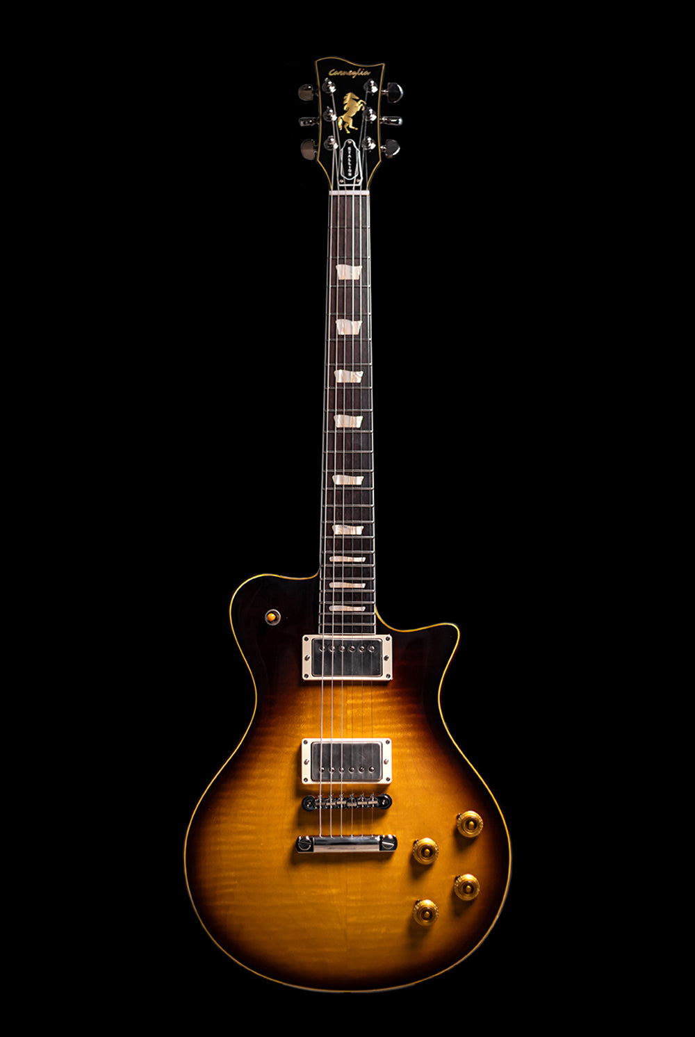 Carneglia Custom Shop Stallion Standard Electric Guitar with Brazilian Rosewood - Tobacco Sunburst
