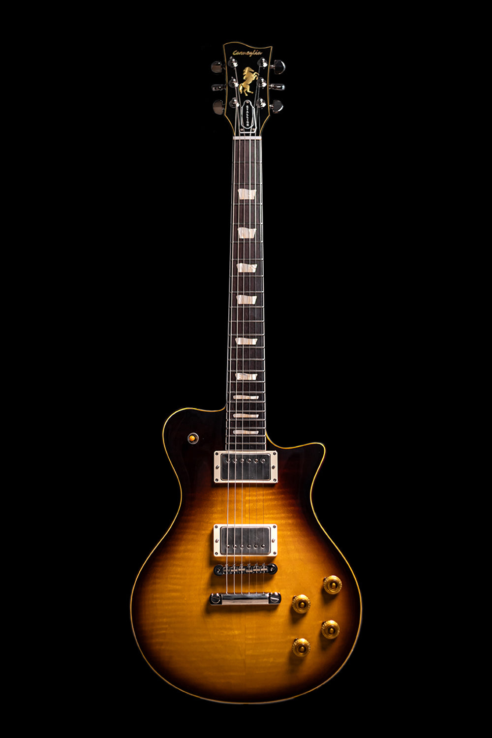 Carneglia Custom Shop Stallion Standard Electric Guitar with Brazilian Rosewood - Tobacco Sunburst