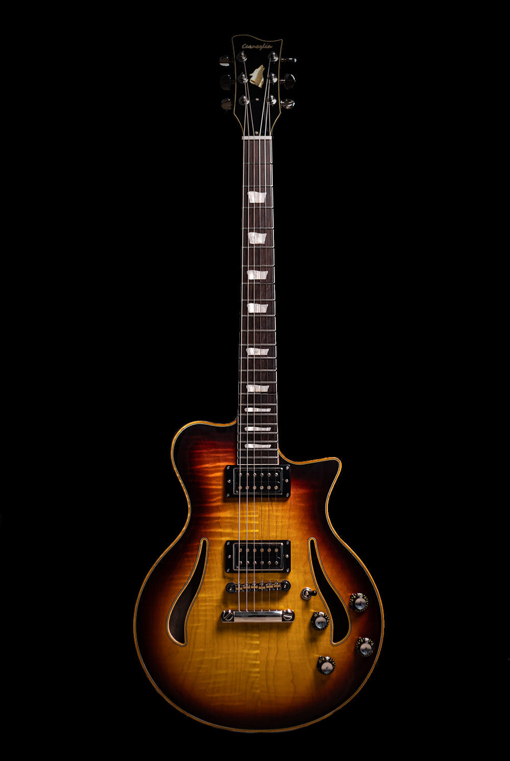 Carneglia Custom Shop Sonora Custom Electric Guitar with Brazilian Rosewood - Bourbon