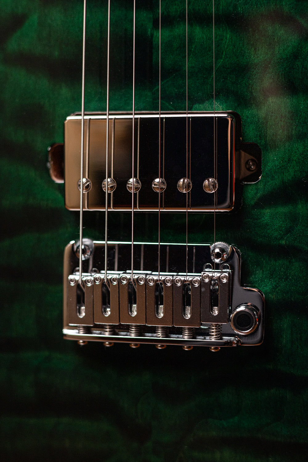 Carneglia Sublime Flame Maple Top Electric Guitar - Green Burst Metallic