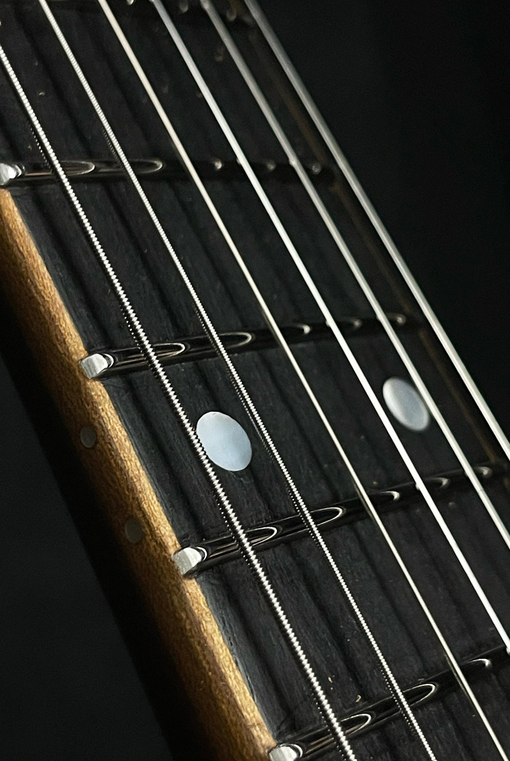 Carneglia Sublime Quilted Top Electric Guitar with Ebony Fretboard - Green Burst with Lambo Matte back
