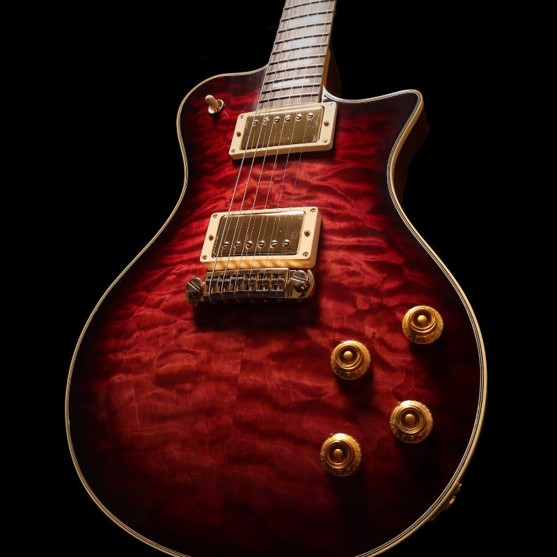 Carneglia Electric Guitar Stallion Crimson Red Burst Body