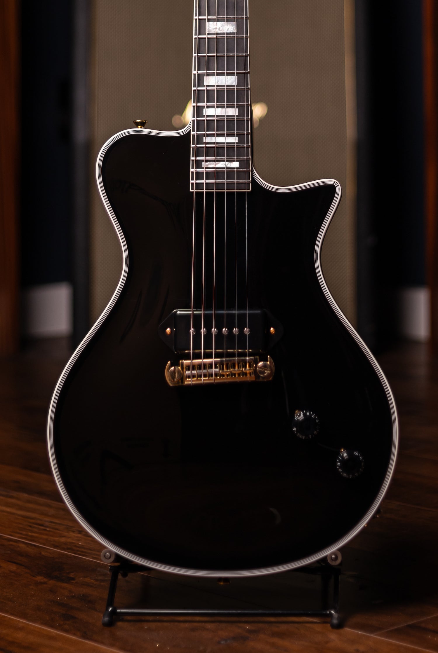 Carneglia Custom Shop Stallion Custom P-90 Wraparound Electric Guitar with Ebony Fretboard - Ebony