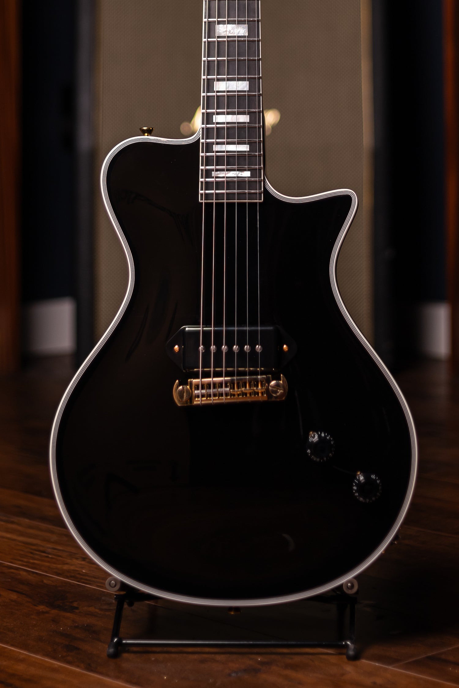 Carneglia Custom Shop Stallion Custom P-90 Wraparound Electric Guitar with Ebony Fretboard - Ebony