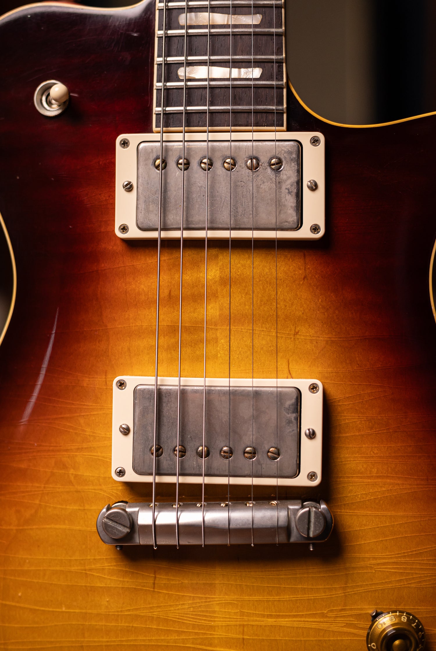 Carneglia Master Series Stallion Standard Wraparound Electric Guitar with Brazilian Rosewood - Aged Bourbon Burst