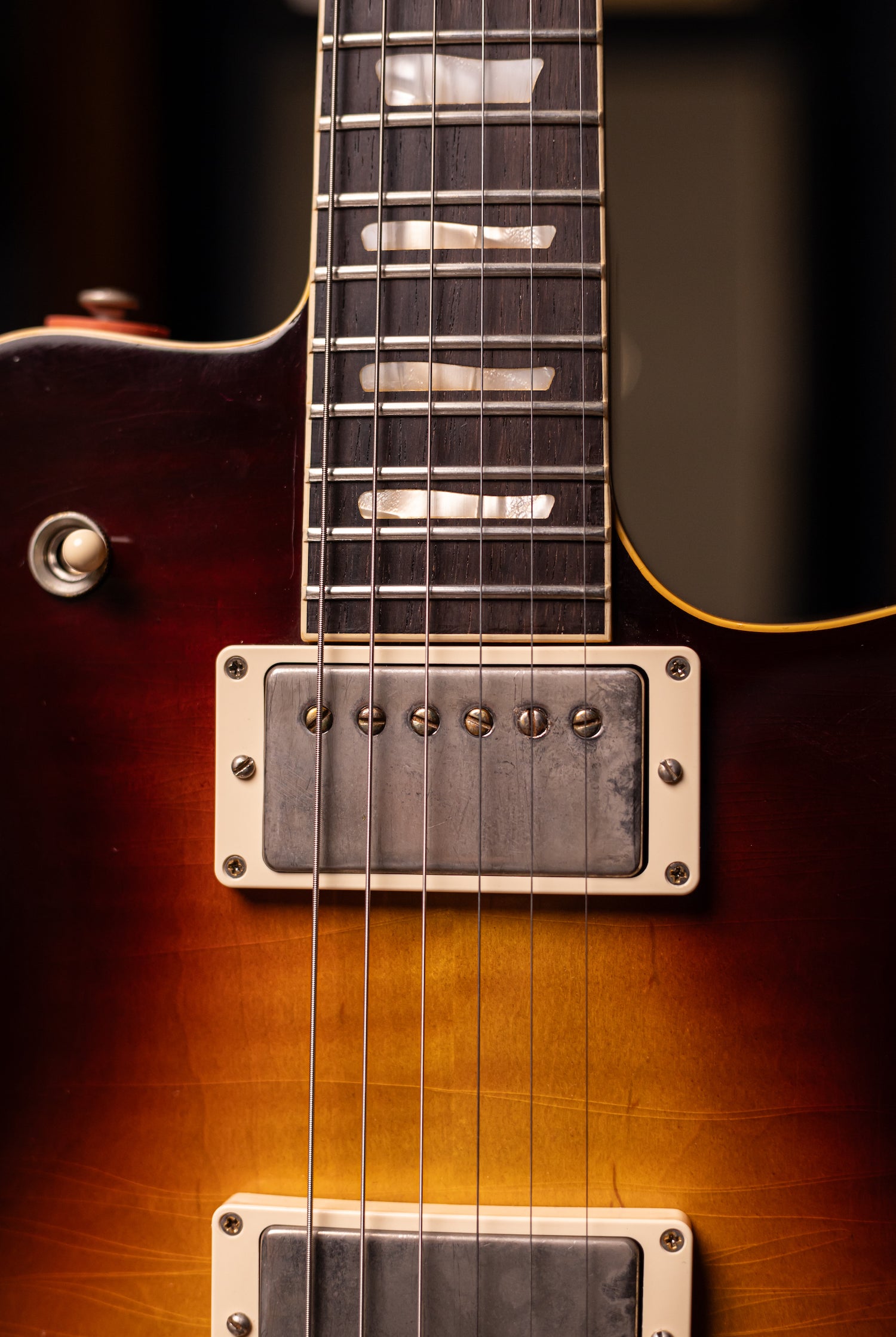 Carneglia Master Series Stallion Standard Wraparound Electric Guitar with Brazilian Rosewood - Aged Bourbon Burst