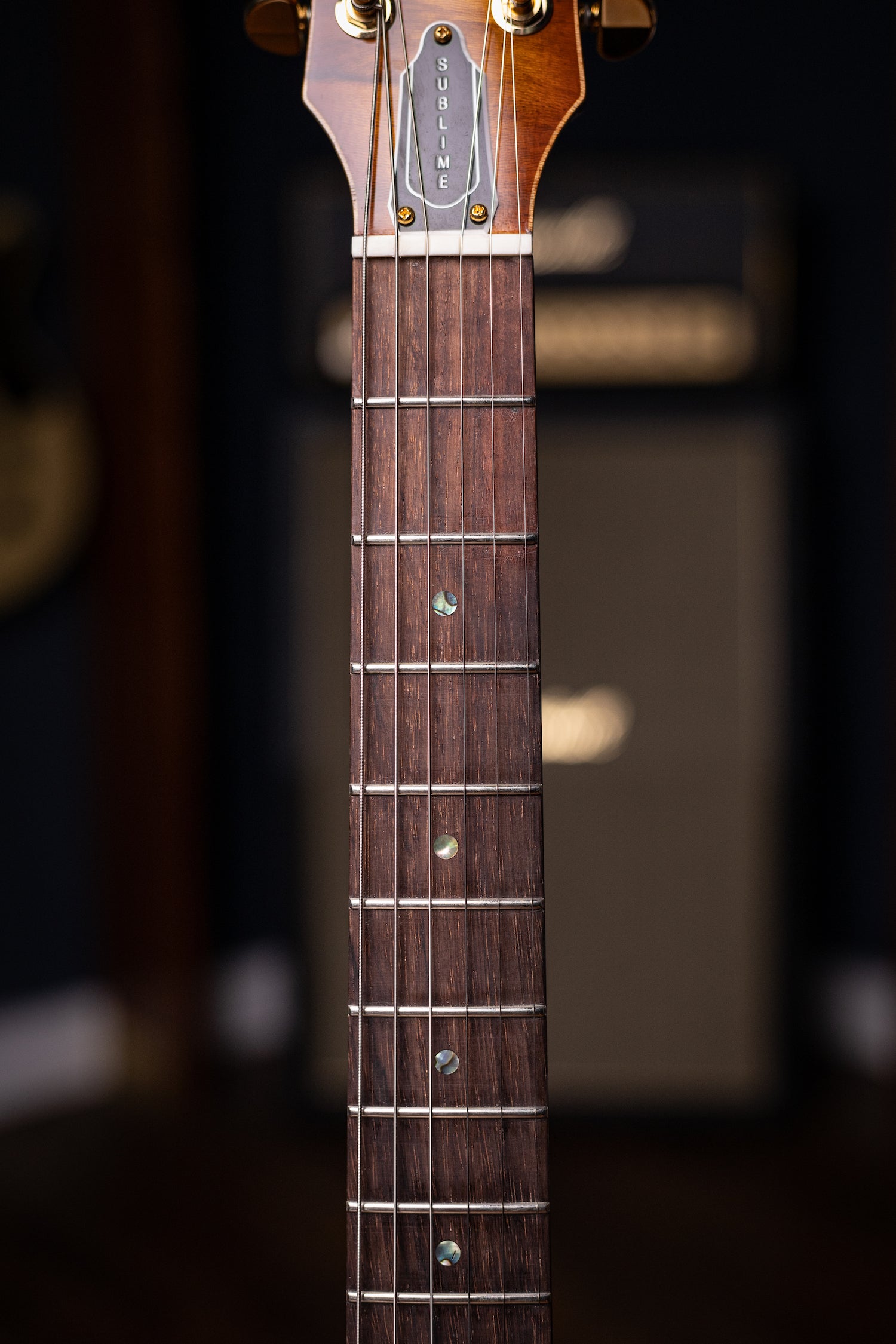 Carneglia Custom Shop Sublime Spalted Top Electric Guitar with Brazilian Fretboard - Honey Burst