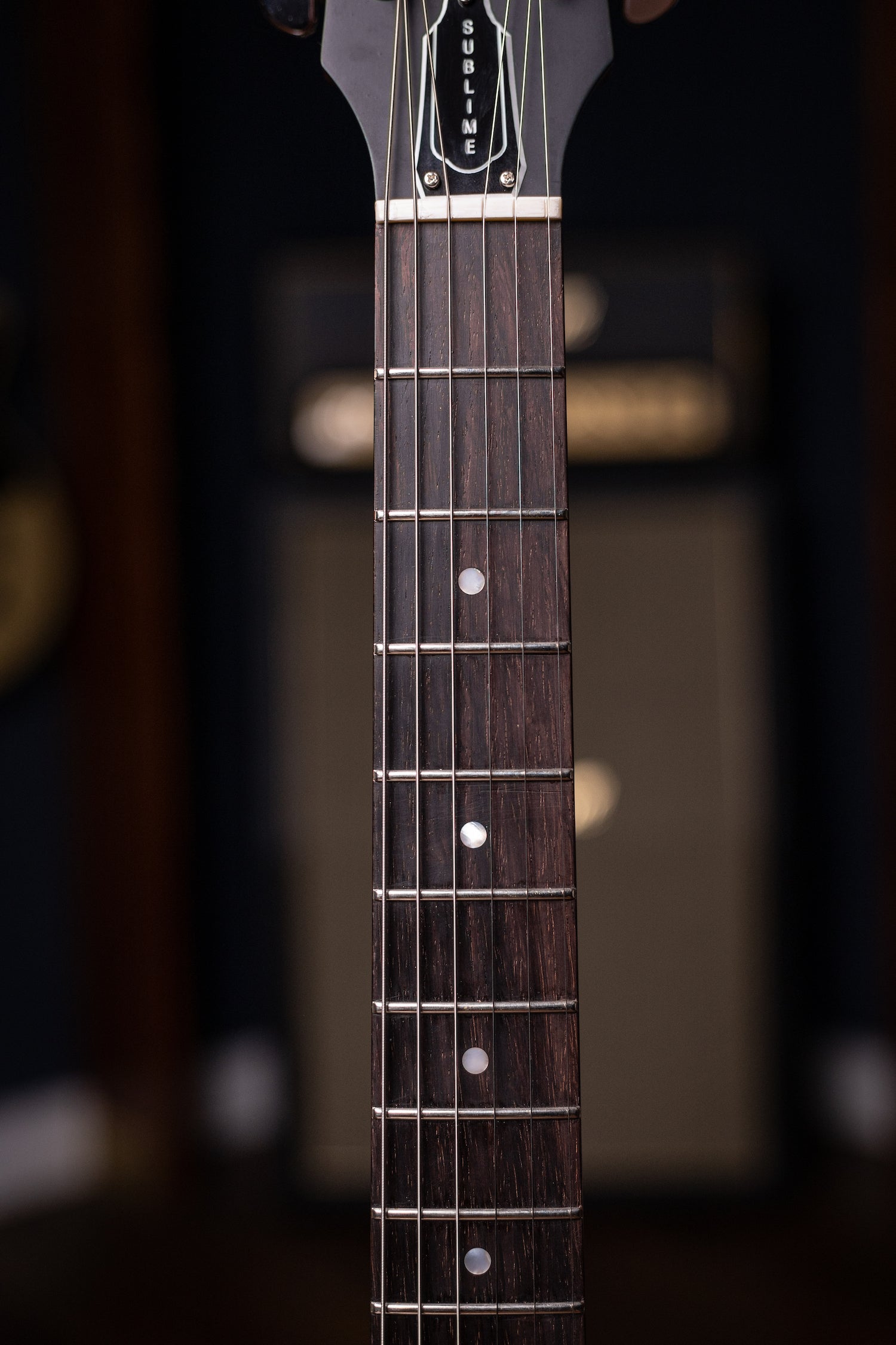 Carneglia Sublime Burl Top Electric Guitar with Brazilian Fretboard - Tobacco Burst