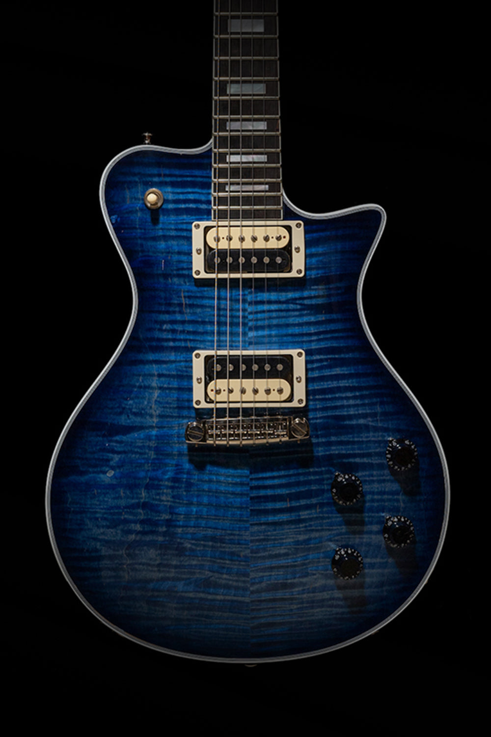 Carneglia Master Series Stallion Standard Wraparound Electric Guitar with Brazilian Rosewood -  Ultra Marine Blue Burst