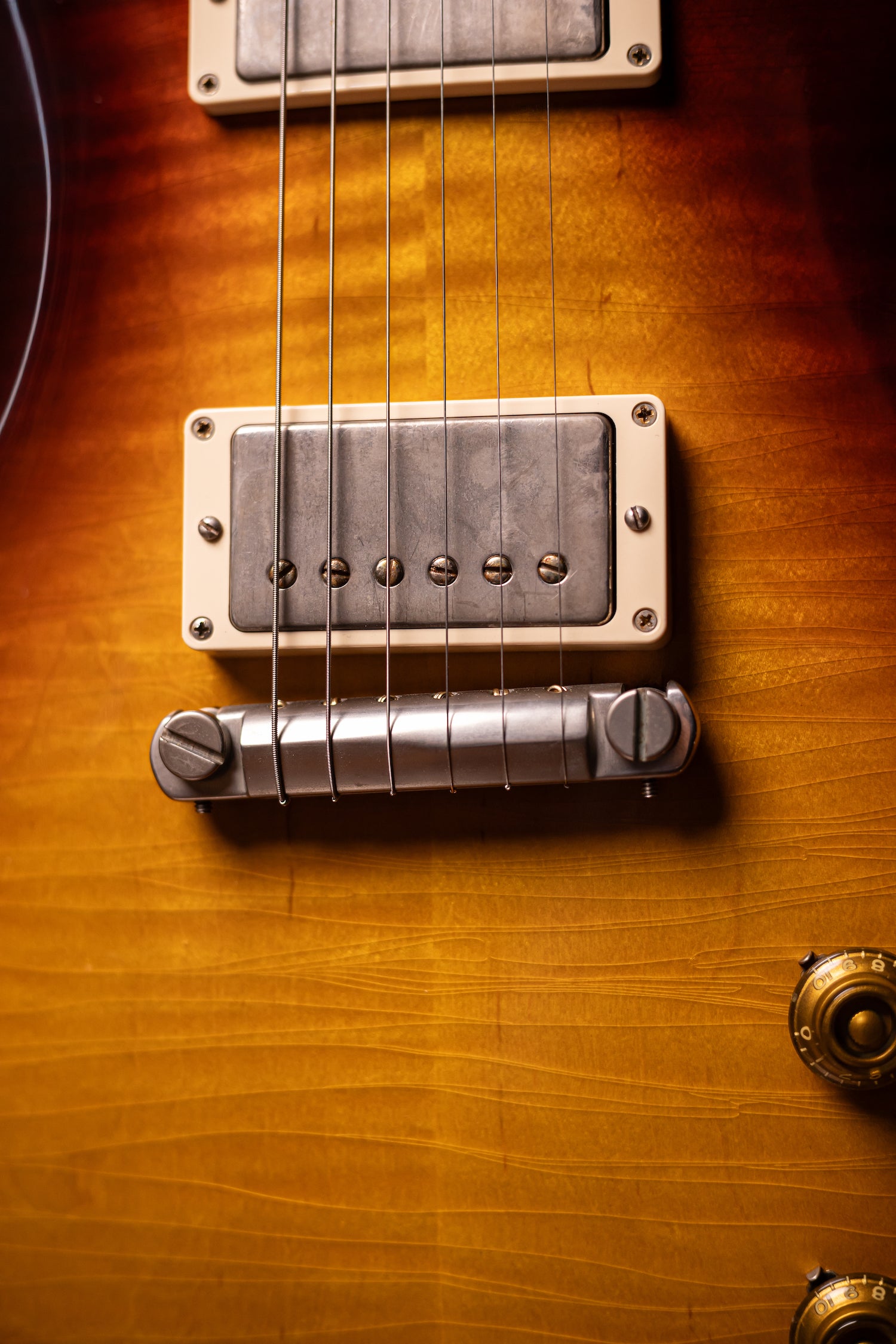 Carneglia Master Series Stallion Standard Wraparound Electric Guitar with Brazilian Rosewood - Aged Bourbon Burst