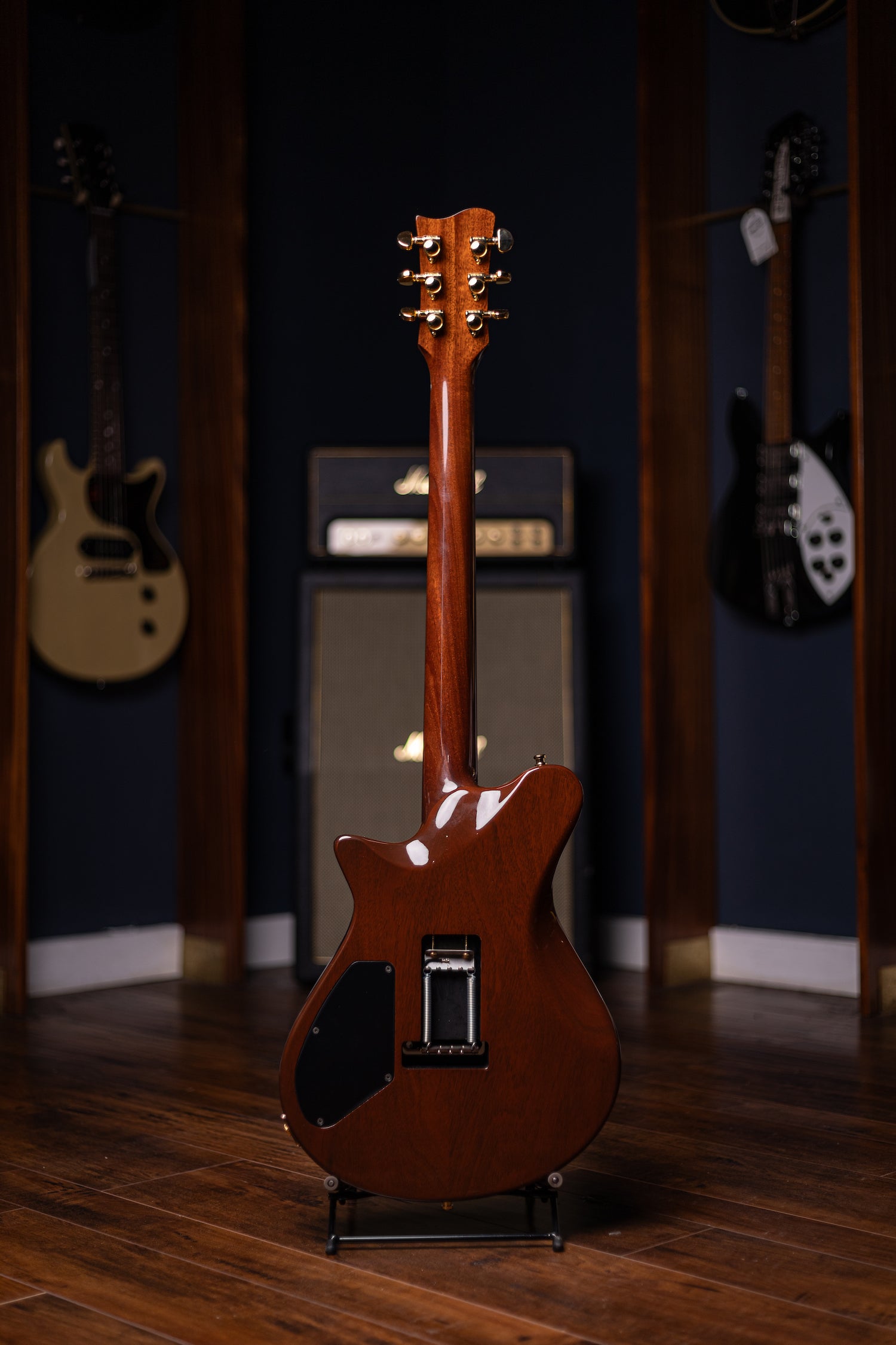 Carneglia Custom Shop Sublime Spalted Top Electric Guitar with Brazilian Fretboard - Honey Burst